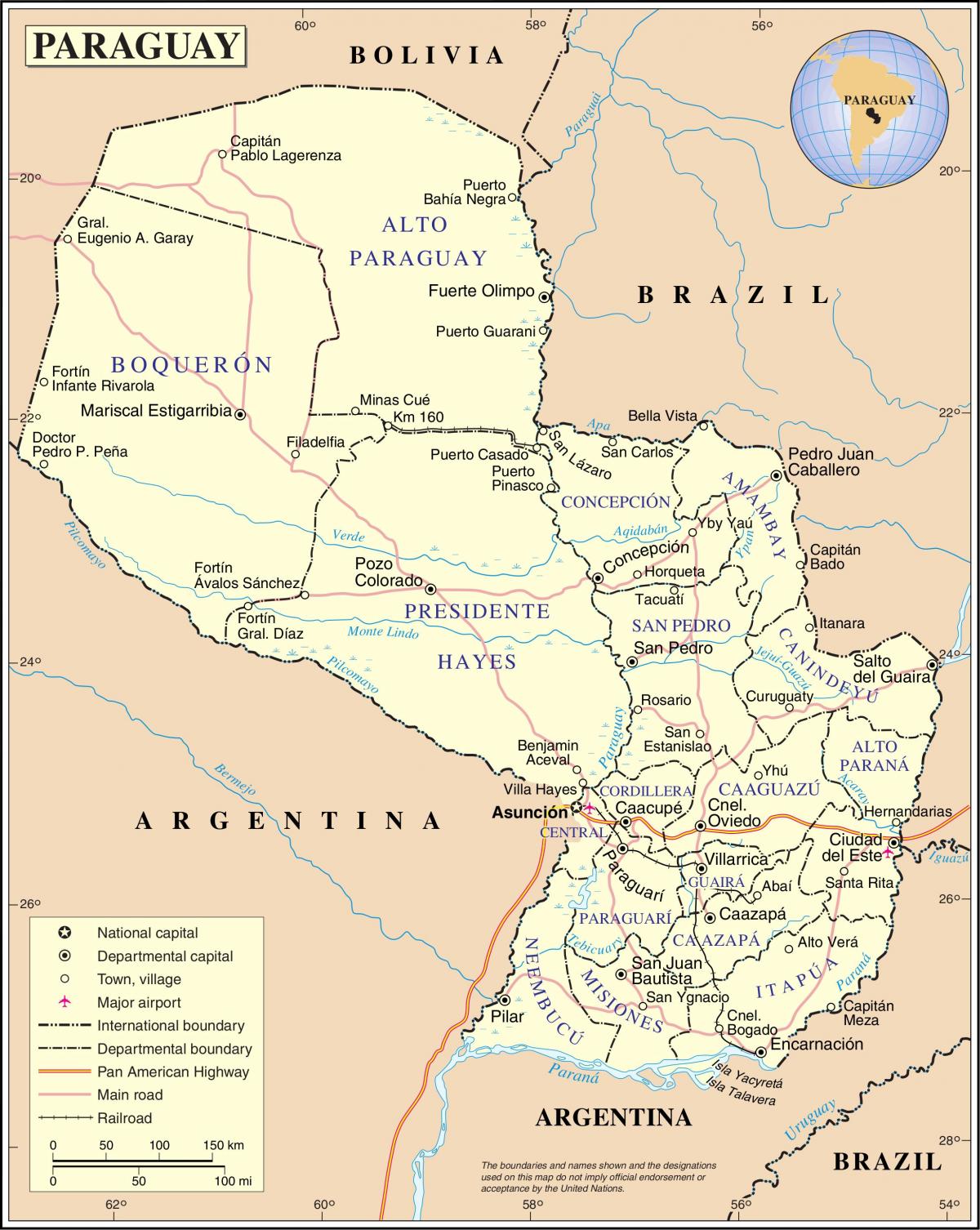 Քարտեզ cateura Պարագվայ 