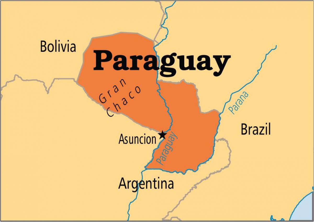Պարագվայի մայրաքաղաք քարտեզի վրա