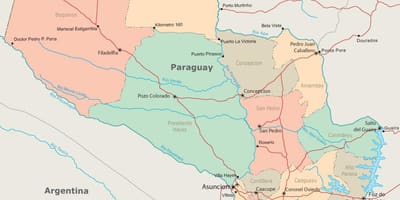 Պարագվայ asuncion քարտեզի վրա